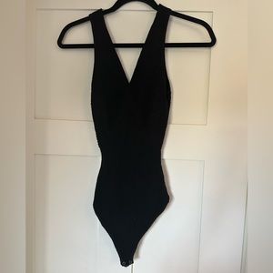 Knit sleeveless Abercrombie thong bodysuit
